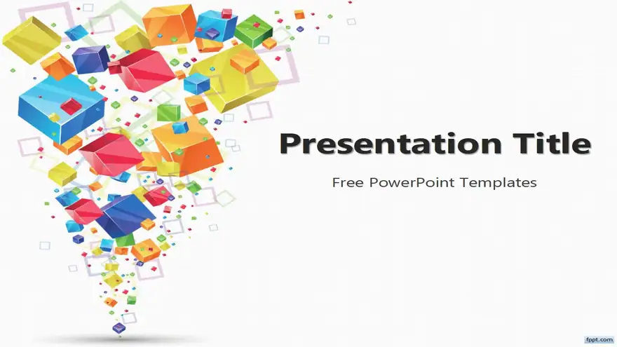 Free 3D Cubes PowerPoint Template