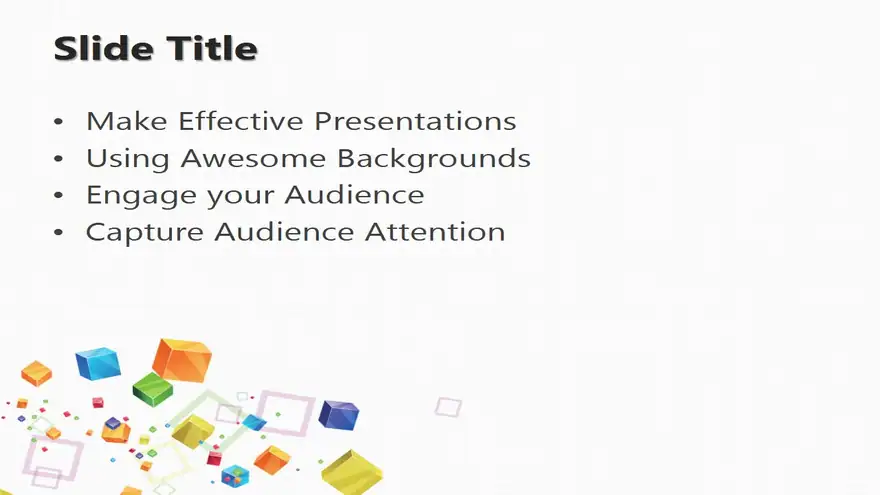 Free 3D Cubes PowerPoint Template