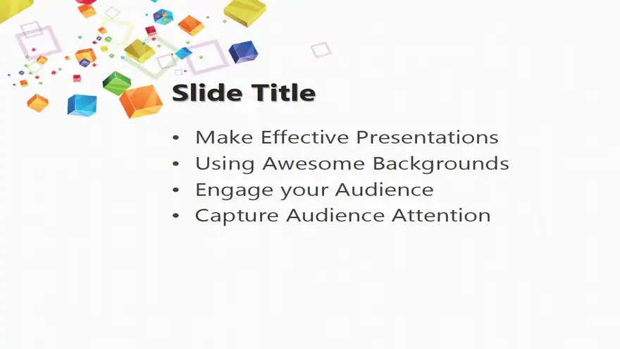 Free 3D Cubes PowerPoint Template