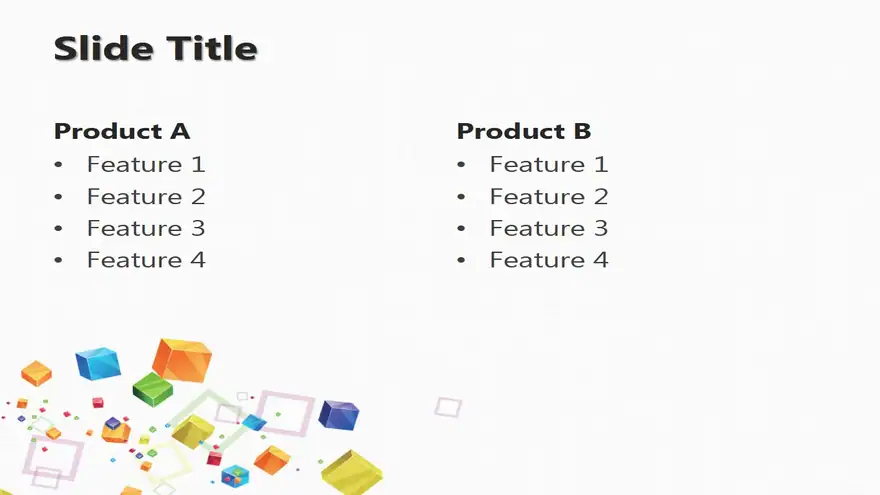 Free 3D Cubes PowerPoint Template