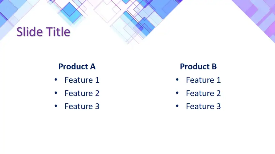 Free Abstract Blue & White PowerPoint Template