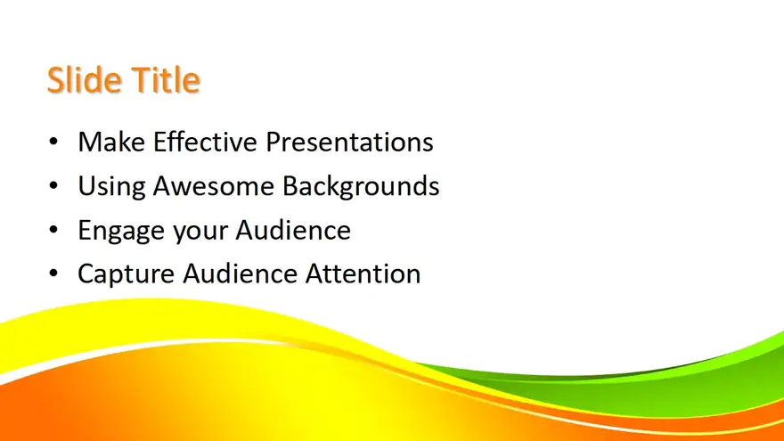 Free Background Orange PowerPoint Template