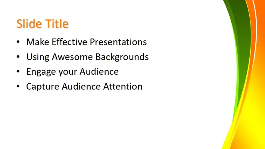 Free Background Orange PowerPoint Template