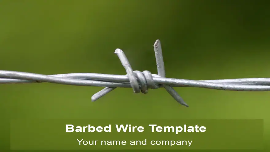 Free Barbed Wire PowerPoint Template