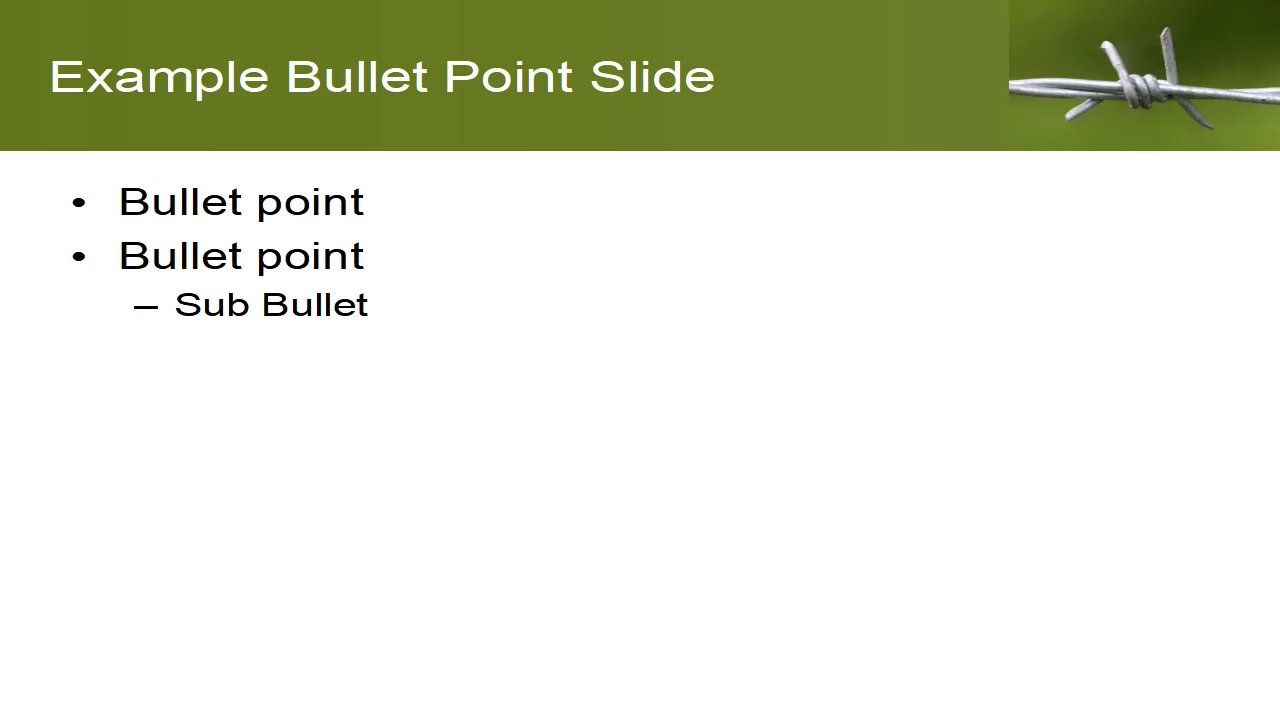 Free Barbed Wire PowerPoint Template
