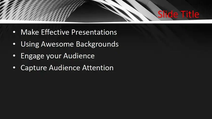 Free Black and White PowerPoint Template