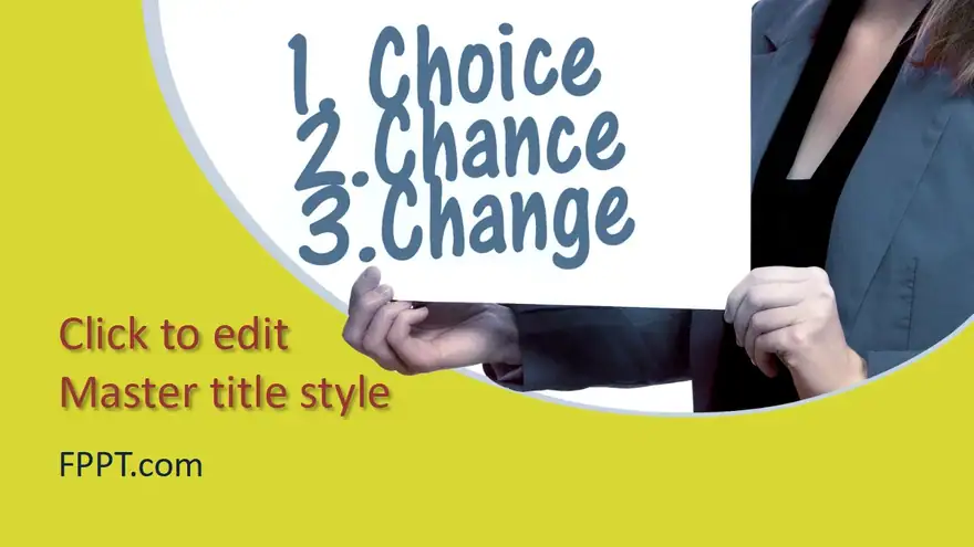 Free Choice Chance Change PowerPoint Template