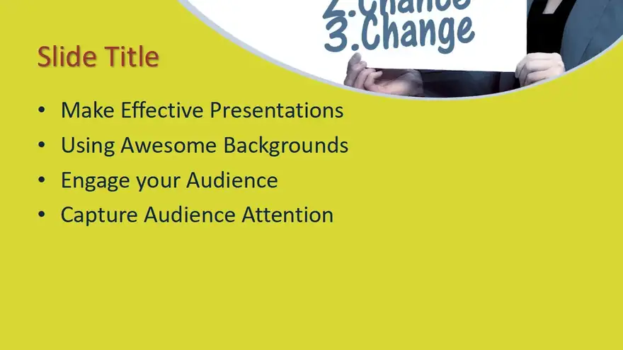 Free Choice Chance Change PowerPoint Template