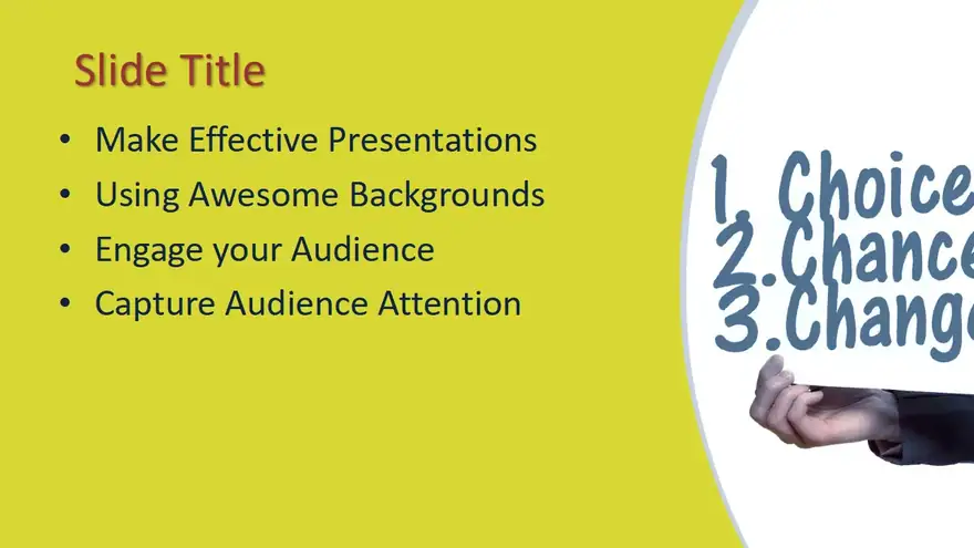Free Choice Chance Change PowerPoint Template