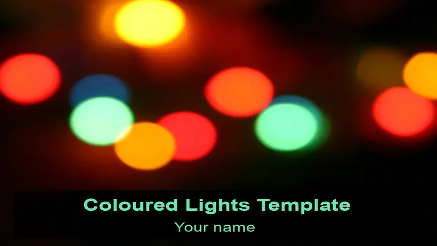 Free Coloured Lights Template