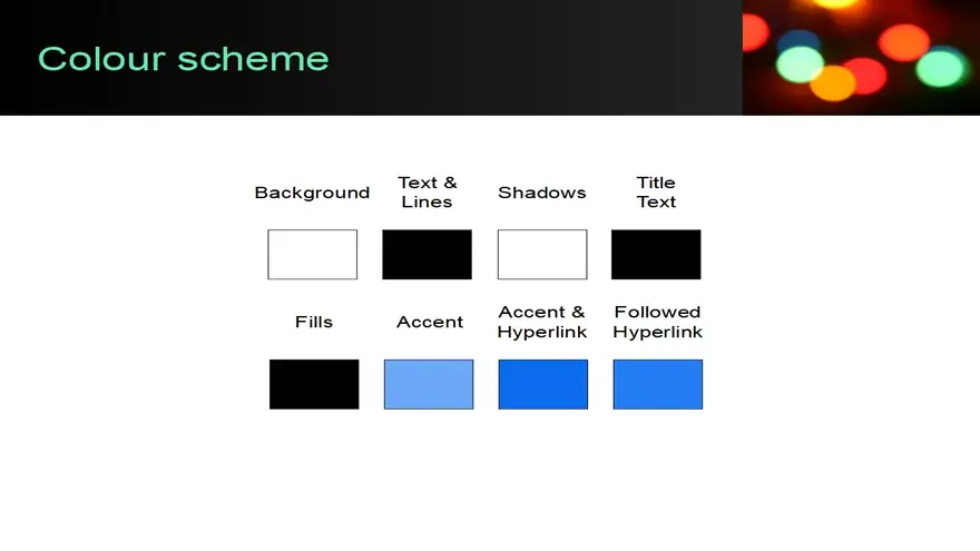Free Coloured Lights Template