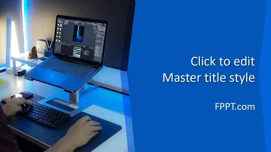 Free Computer Desk PowerPoint Template