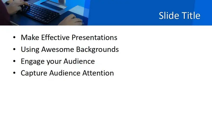 Free Computer Desk PowerPoint Template