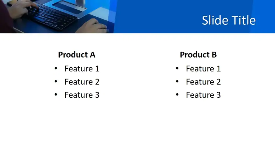 Free Computer Desk PowerPoint Template