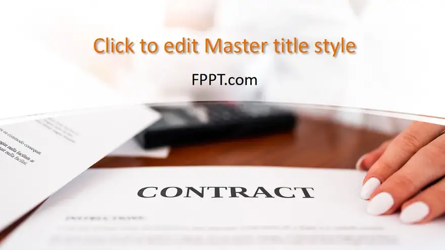 Free Contract PowerPoint Template