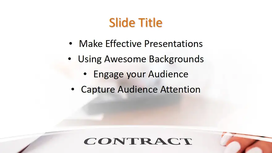 Free Contract PowerPoint Template