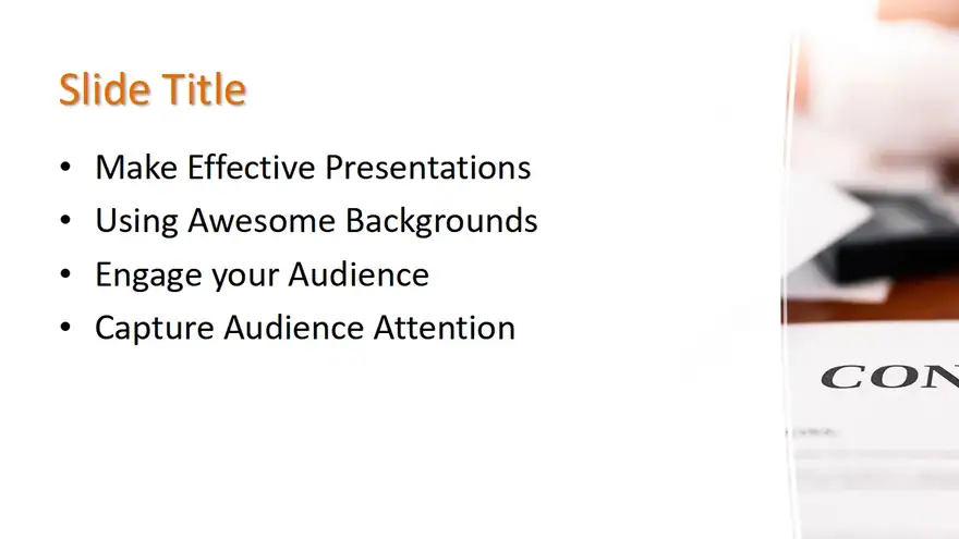 Free Contract PowerPoint Template