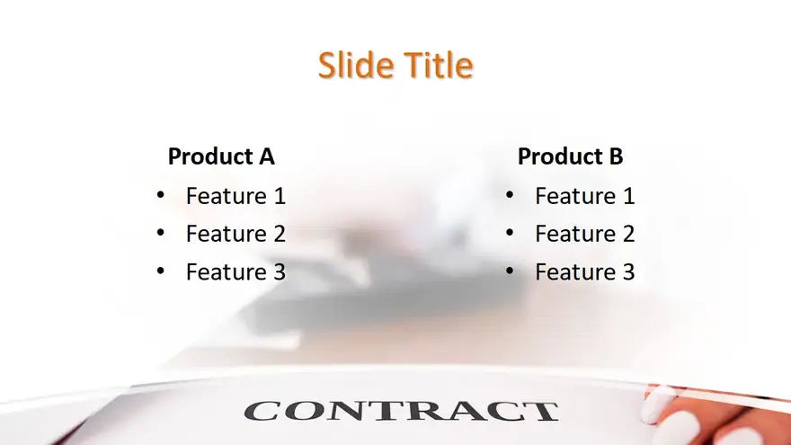 Free Contract PowerPoint Template