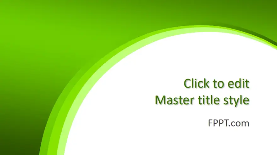 Free Creative Green Background PowerPoint Template
