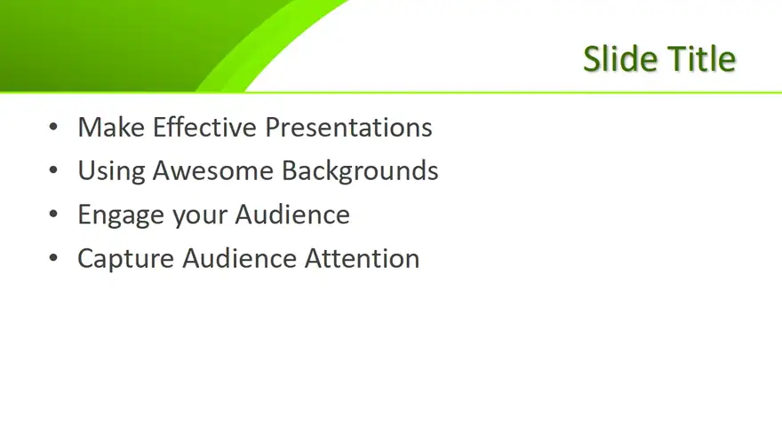 Free Creative Green Background PowerPoint Template