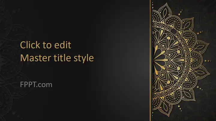Free Dark Mandala PowerPoint Template