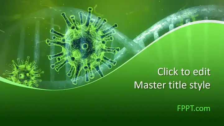 Free Green Virus PowerPoint Template