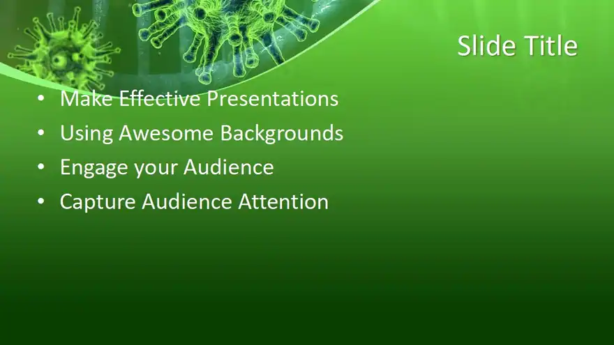 Free Green Virus PowerPoint Template