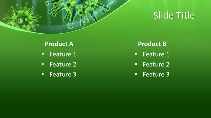 Free Green Virus PowerPoint Template