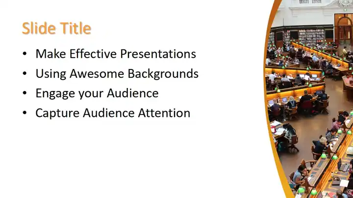 Free People in Library PowerPoint Template