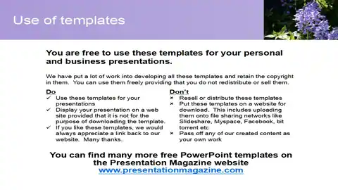 Free Pretty Bluebell PowerPoint Template