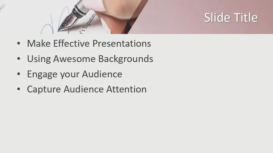 Free Signature PowerPoint Template