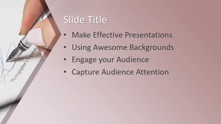 Free Signature PowerPoint Template