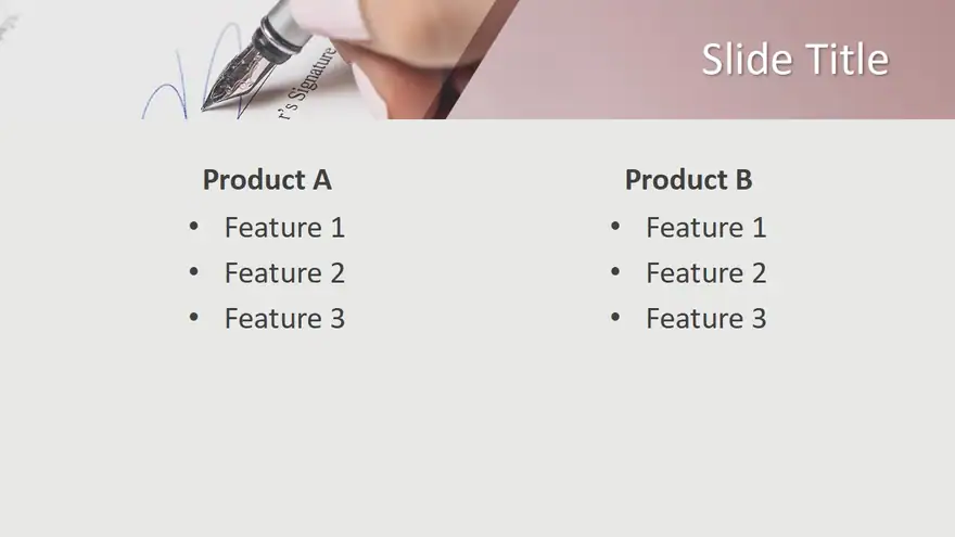 Free Signature PowerPoint Template