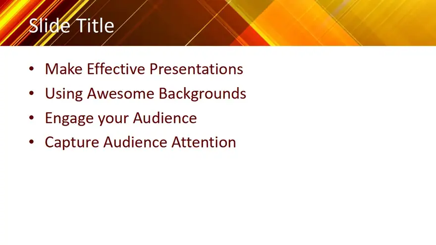 Free Yellow PowerPoint Template
