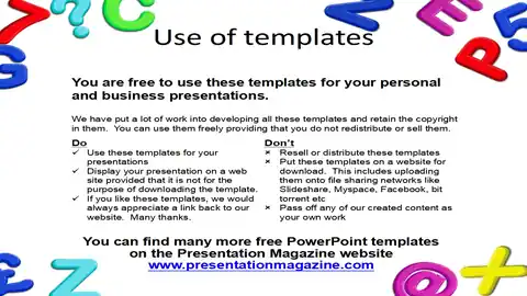 Fridge Magnet PowerPoint Template with Extra Characters