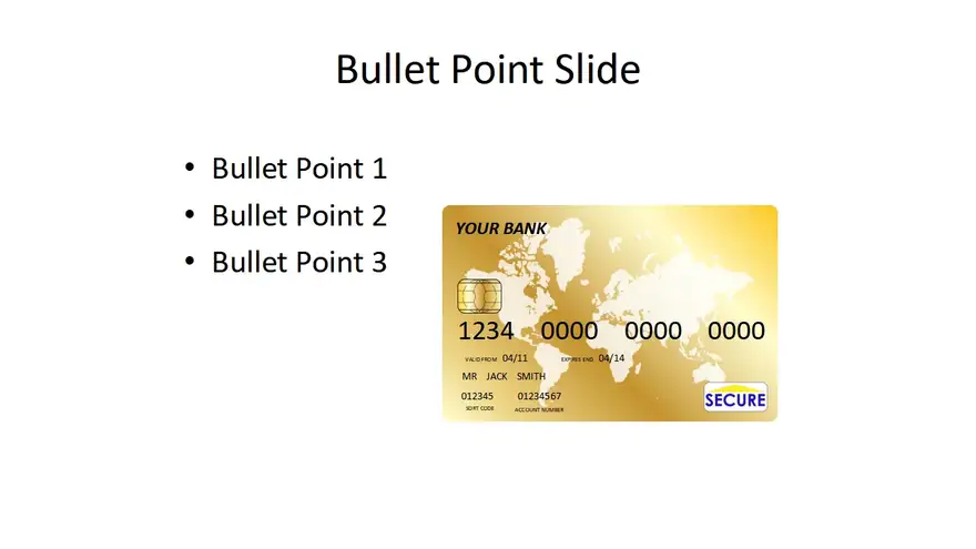 Gold Credit Card Template
