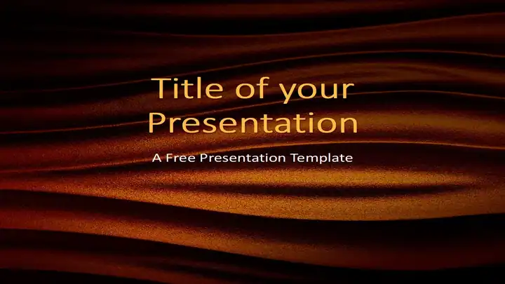 Golden Waves Template for PowerPoint and Google Slides