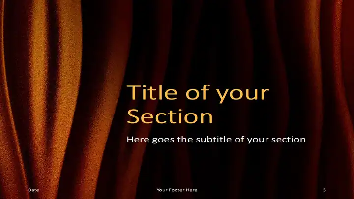 Golden Waves Template for PowerPoint and Google Slides