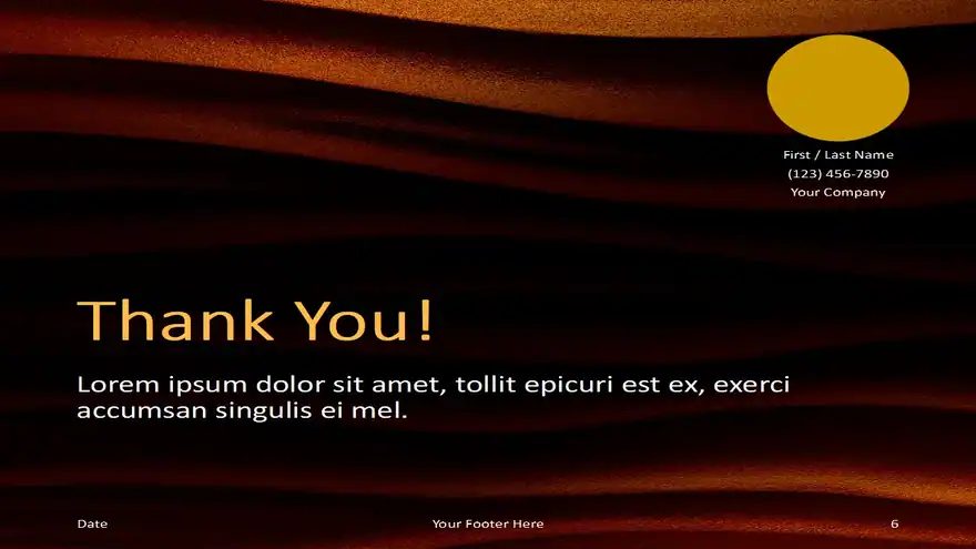 Golden Waves Template for PowerPoint and Google Slides