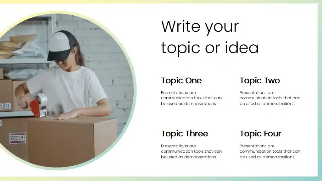 Gradient Minimal Logistics and Distribution of Goods Slides