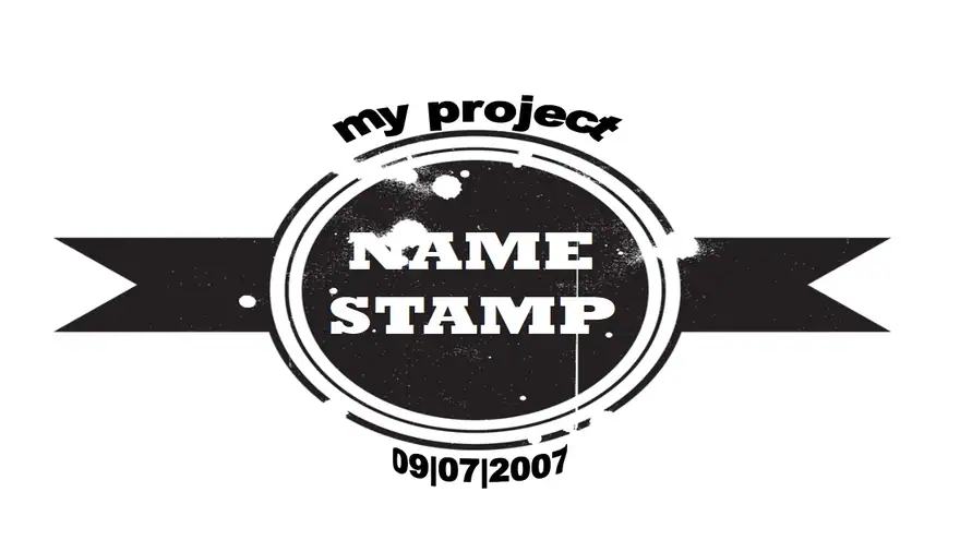 Grunge Name Stamps