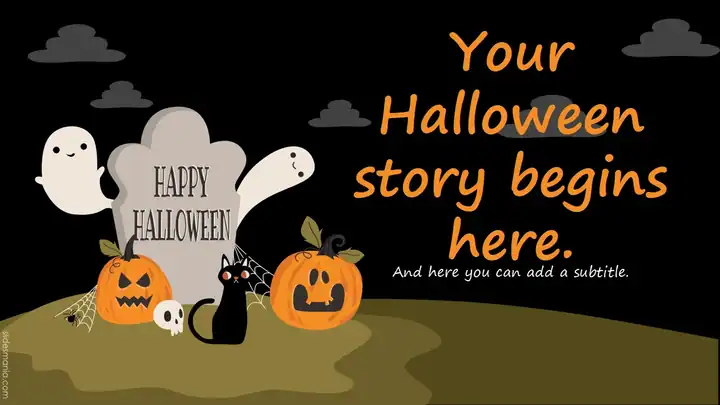 Halloween Story free PPT and Google Slides template.