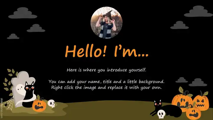Halloween Story free PPT and Google Slides template.