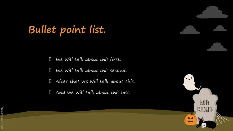 Halloween Story free PPT and Google Slides template.