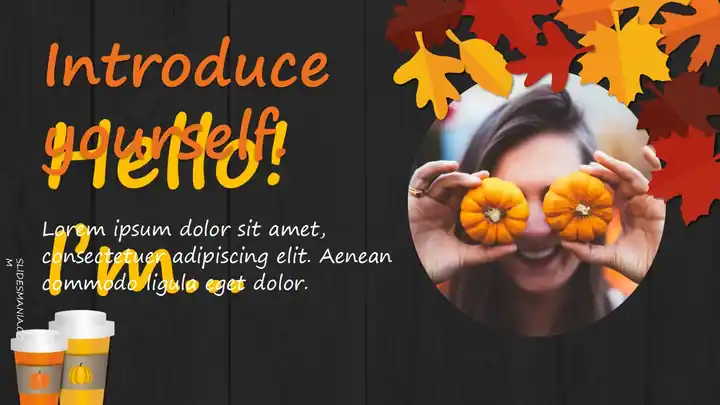 Happy Fall, season slides and agenda.