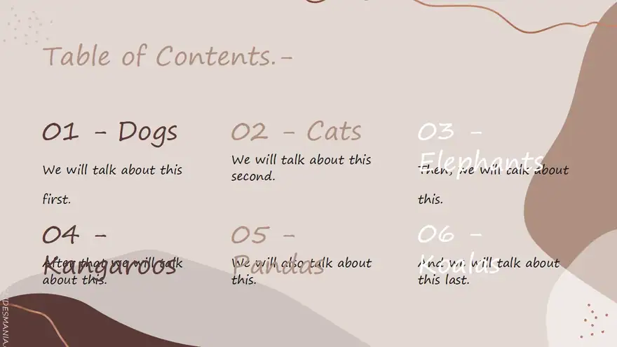Harlow, organic shapes slides template.