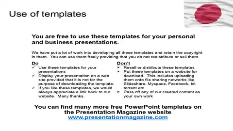 Japan Flag PowerPoint Template