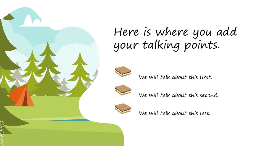 Let’s Go Camping! Outdoors slides theme.