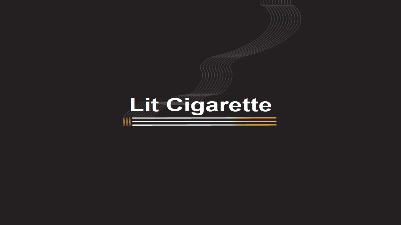 Lit Cigarette PowerPoint Template