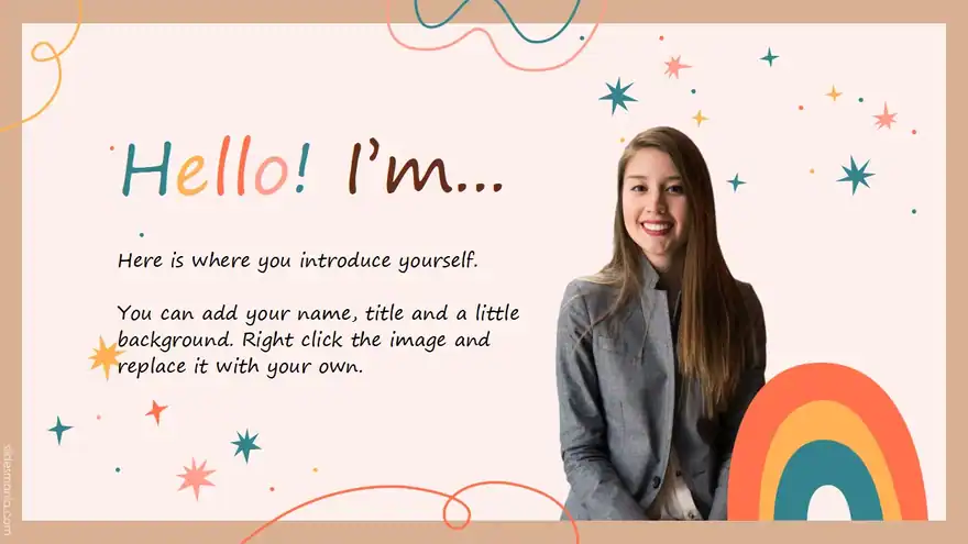 Maeve, joyful and creative slides theme.